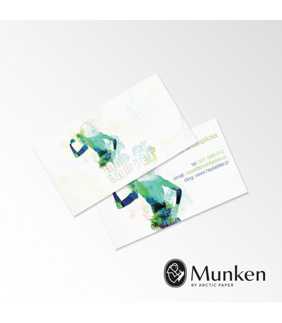 Wizytówki ekologiczne - papier Munken 350gsm - druk dwustronny